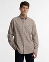 Farmtown Regular-Fit Long-Sleeved Shirt in Dark Bordeaux by Barbour