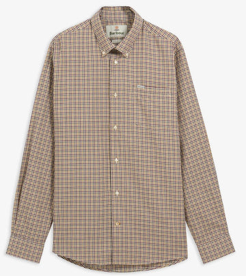 Farmtown Regular-Fit Long-Sleeved Shirt in Dark Bordeaux by Barbour