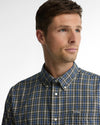 Dishford Thermo-Weave Regular Fit Long-Sleeved Shirt in Olive by Barbour
