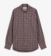 Dishford Thermo-Weave Regular Fit Long-Sleeved Shirt in Dark Bordeaux by Barbour