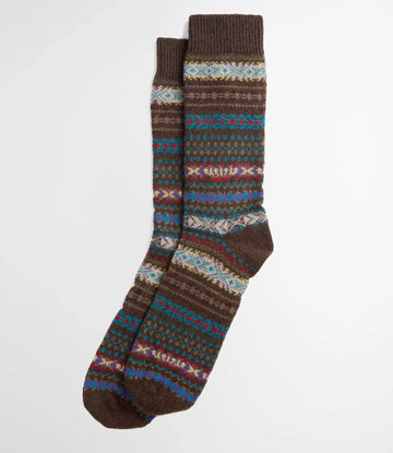 Boyd Socks in Chocolate Brown by Barbour