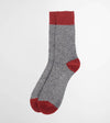 Houghton Socks in Mid Grey-Red by Barbour