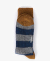 Houghton Stripe Socks in Asphalt-Navy by Barbour