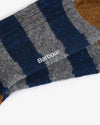 Houghton Stripe Socks in Asphalt-Navy by Barbour