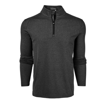 Rhinebeck Sport Quarter-Zip in Dark Grey Heather by Greyson