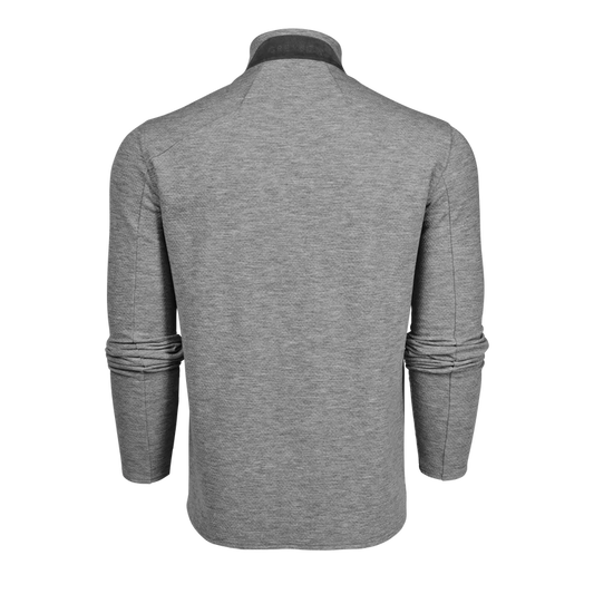 Troy Quarter-Zip in Medium Grey Heather by Greyson