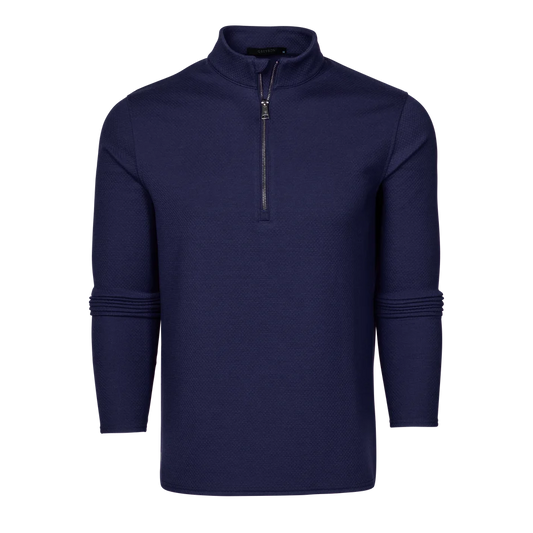 Troy Quarter-Zip in Maltese Blue by Greyson