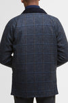 Bedale Check Corduroy Collar Wool Jacket in Blue by Barbour