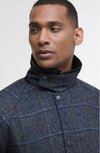 Bedale Check Corduroy Collar Wool Jacket in Blue by Barbour
