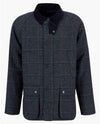 Bedale Check Corduroy Collar Wool Jacket in Blue by Barbour