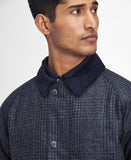 Bedale Check Wool Jacket in Navy by Barbour