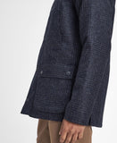 Bedale Check Wool Jacket in Navy by Barbour