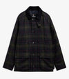 Tartan Bedale Wool Jacket in Shadow Classic Tartan by Barbour