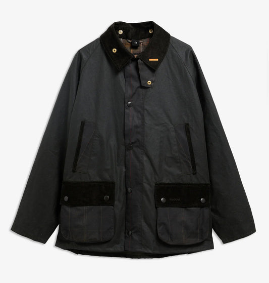 Icons Patch Bedale Waxed Jacket in Sage by Barbour