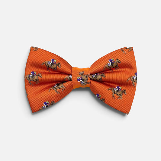"Stride" 100% Silk Bow Tie in Orange by Logan's