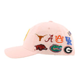 SEC Hat in Pink by Zephyr - NEW TEAMS JUST ADDED!