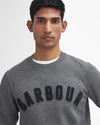Prep Logo Sweatshirt in Mid Grey Marl by Barbour