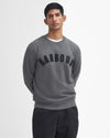 Prep Logo Sweatshirt in Mid Grey Marl by Barbour