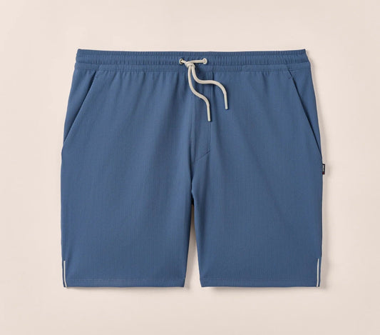 Jumpin Ribbed Knit Performance Shorts in Lake by Johnnie-O