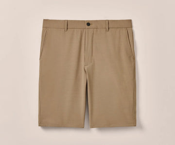 Mulligan Performance Woven Shorts in Light Khaki by Johnnie-O