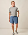 Jumpin Ribbed Knit Performance Shorts in Lake by Johnnie-O