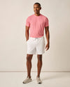 Jumpin Ribbed Knit Performance Shorts in White by Johnnie-O