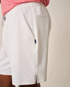 Jumpin Ribbed Knit Performance Shorts in White by Johnnie-O