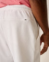 Jumpin Ribbed Knit Performance Shorts in White by Johnnie-O