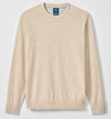 Albus Heathered Linen Blend Crewneck Sweater in Barley by Johnnie-O