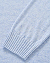 Albus Heathered Linen Blend Crewneck Sweater in Gulf Blue by Johnnie-O