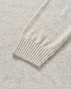 Albus Heathered Linen Blend Crewneck Sweater in Light Gray by Johnnie-O