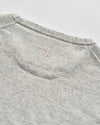 Albus Heathered Linen Blend Crewneck Sweater in Light Gray by Johnnie-O