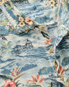 Almanzo Short Sleeve Hangin' Out Button Down Shirt in Laguna Blue by Johnnie-O