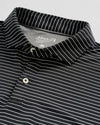 Beau Stripe Performance Jersey Polo in Black by Johnnie-O