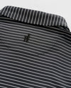 Beau Stripe Performance Jersey Polo in Black by Johnnie-O
