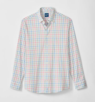 Bingham Everyday Performance Button Down Shirt in Gulf Blue by Johnnie-O