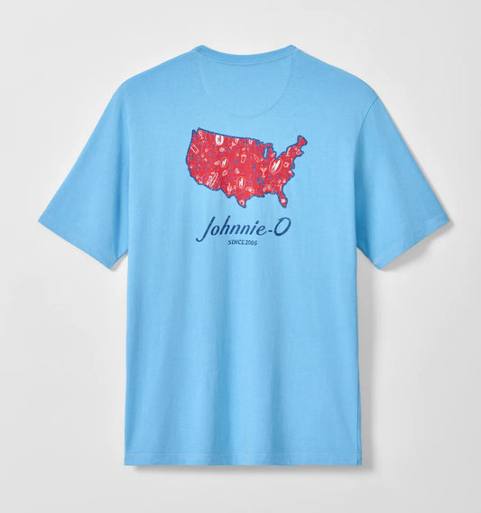Brews N Views Pocket T-Shirt in Maliblu by Johnnie-O