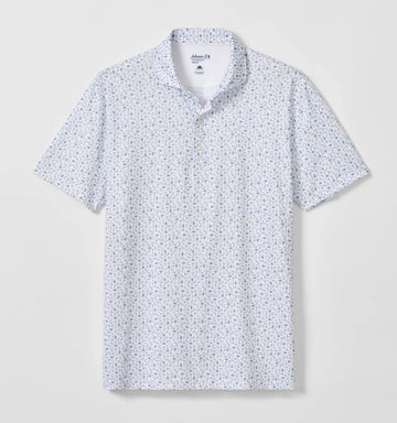 Cabana Bar Performance Jersey Polo in Carbon Fiber by Johnnie-O