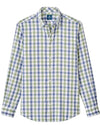 Slub Cotton Button Down Shirt Candler in Forest by Johnnie-O