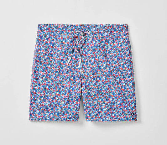 Freesia Half Elastic 7" Surf Shorts in Navy by Johnnie-O