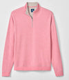 Hanks Lightweight Textured 1/4 Zip Pullover in Berry by Johnnie-O
