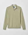 Hanks Lightweight Textured 1/4 Zip Pullover in Pesto by Johnnie-O