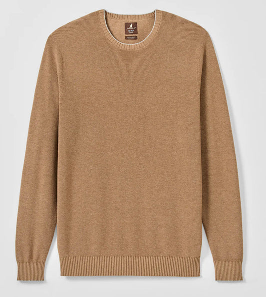 Hatcher Cotton Blend Crewneck Sweater in Alpaca by Johnnie-O