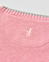 Hatcher Cotton Blend Crewneck Sweater in Flamingo by Johnnie-O