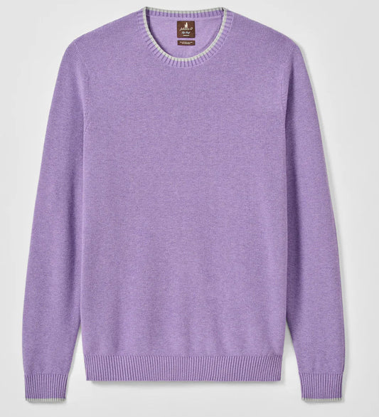 Hatcher Cotton Blend Crewneck Sweater in Galaxy by Johnnie-O