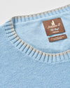 Hatcher Cotton Blend Crewneck Sweater in Maliblu by Johnnie-O