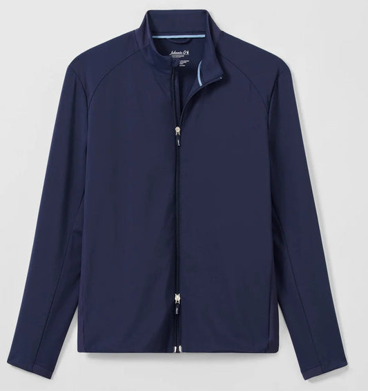 Hoppin Ribbed Knit Performance Jacket in Navy by Johnnie-O