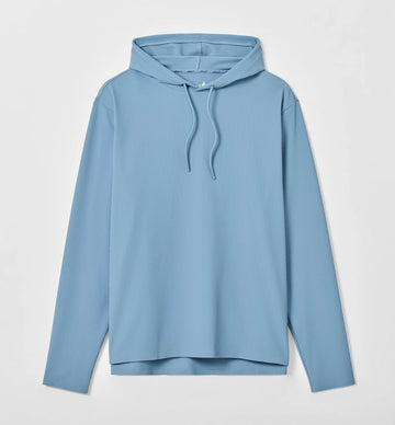 Hoppin Performance Drawstring Hoodie in Carbon Fiber by Johnnie-O
