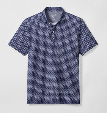 Minty Performance Jersey Polo in Navy by Johnnie-O