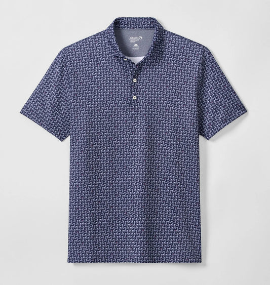 Minty Performance Jersey Polo in Navy by Johnnie-O
